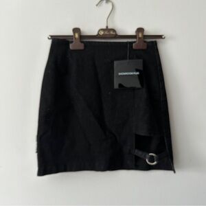 Black Denim Skirt by Showroom Plus